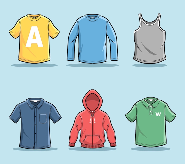 Vector kleding set collectie