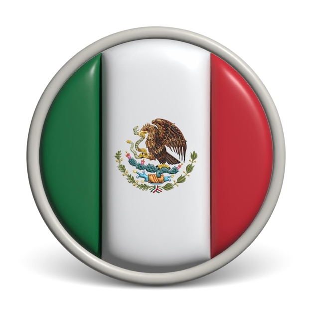 Vector klei render vector pictogram vlag mexico