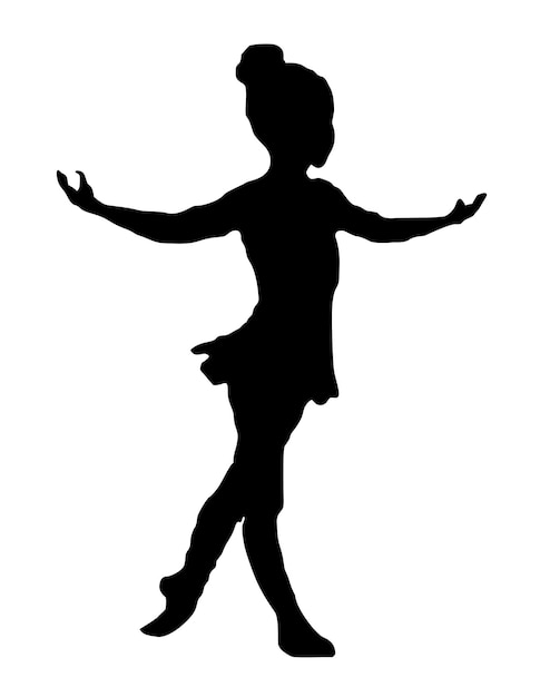 Klein ballerina silhouet