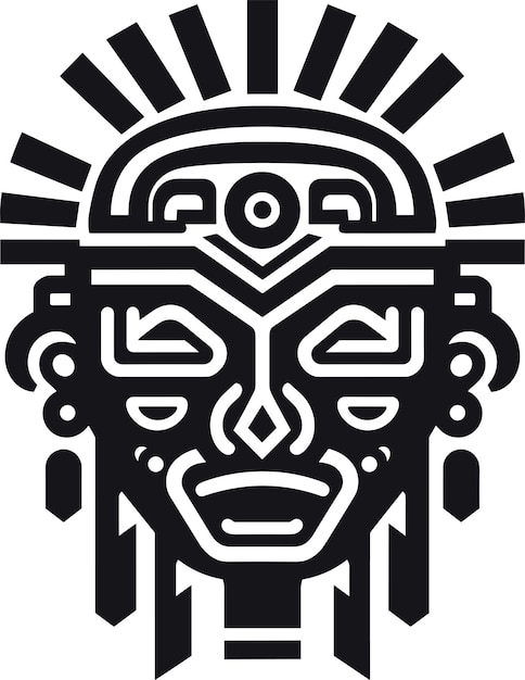 kleine azteekse tatoeage ontwerp vector