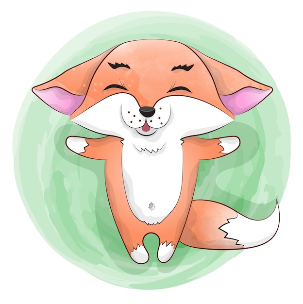 Vector kleine baby fox