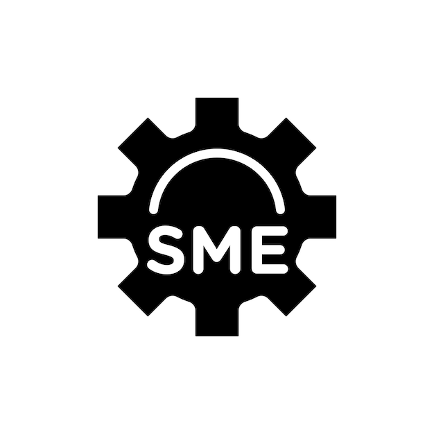 Kleine en middelgrote ondernemingen Icon Set Kleine ondernemingen Expert Vector Symbol in een zwarte gevulde en omschreven stijl Onderwerp Onderwerp Bedrijfsgroei Teken