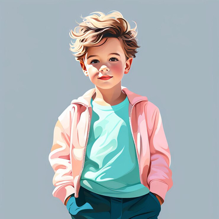 Vector kleine jongen met een pet kleine jongen met een pet