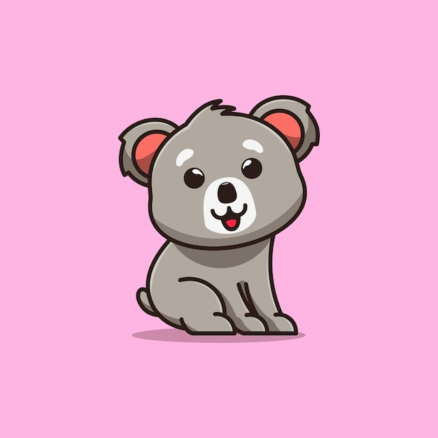 Kleine koala cartoon pictogram illustratie