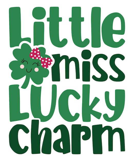 Vector kleine miss lucky charm st. patrick's day