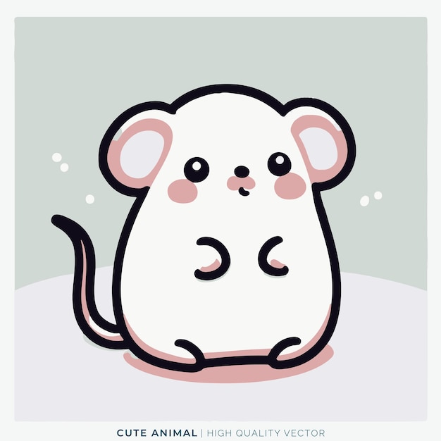 Vector kleine muis leuke dieren vector illustratie