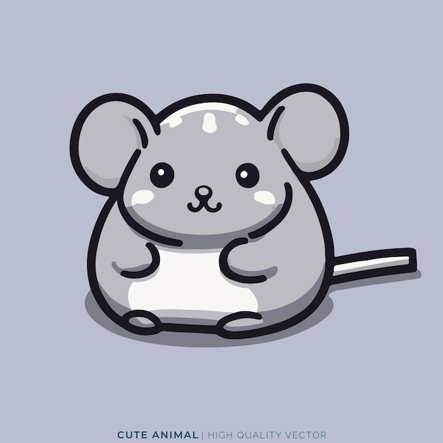 Vector kleine muis leuke dieren vector illustratie