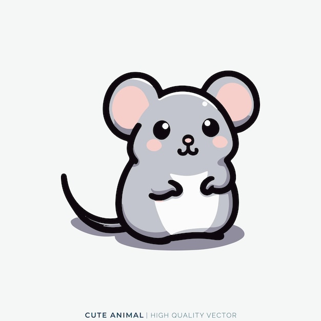 Vector kleine muis leuke dieren vector illustratie