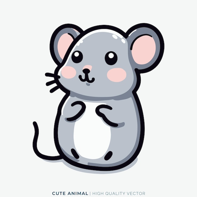 Vector kleine muis leuke dieren vector illustratie