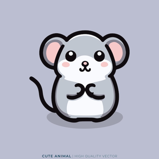 Vector kleine muis leuke dieren vector illustratie