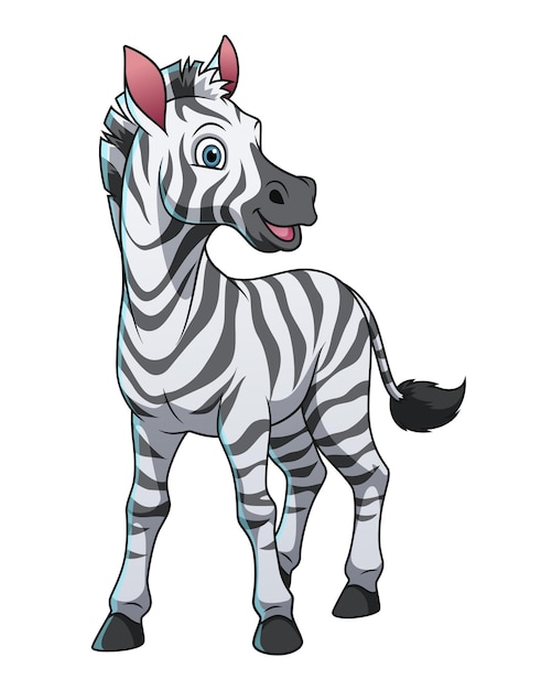 Kleine Zebra Cartoon Dierlijke Illustratie