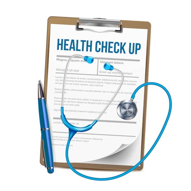 Klembord Met Lijst Van Health Check Up