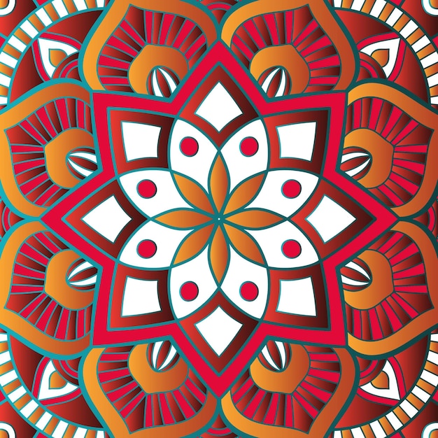 kleur abstract mandala bloem ontwerp vector