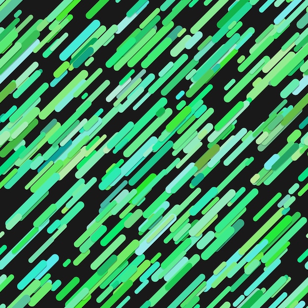 Kleur abstracte willekeurige diagonale streep patroon achtergrond - vector grafisch ontwerp van groene lijnen op zwarte achtergrond