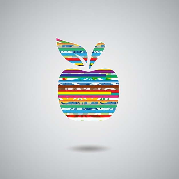 Vector kleur apple-teken