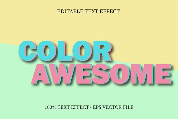 Kleur Awesome Text Effect Moderne stijl