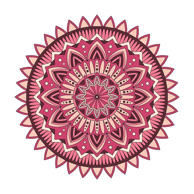 Kleur bloemen mandala, vectorillustratie