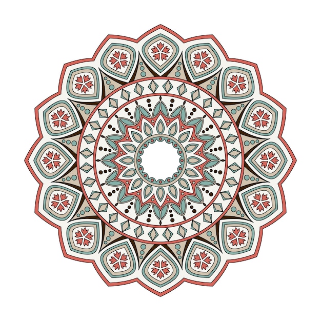 Kleur bloemen mandala, vectorillustratie