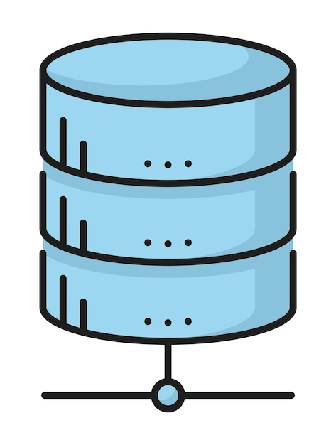 Vector kleur database netwerkserver cloudopslagpictogram