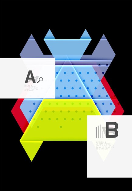 Vector kleur driehoeken achtergrond moderne geometrische abstracte achtergrond