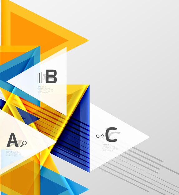 Kleur driehoeken achtergrond moderne geometrische abstracte achtergrond