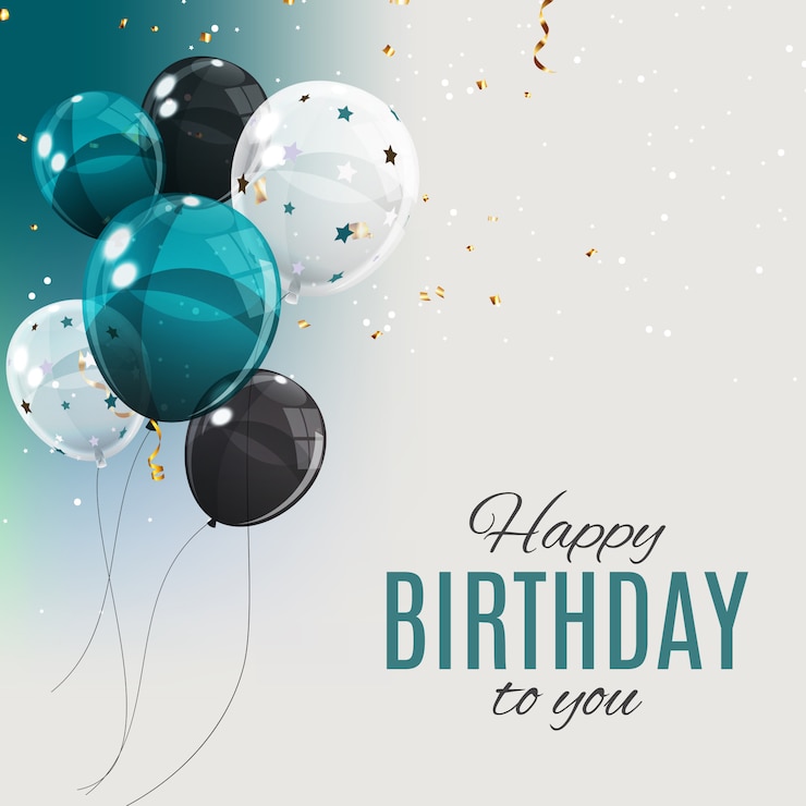 Vector kleur glanzend happy birthday ballonnen