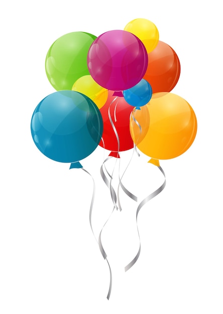 Kleur glanzende ballonnen achtergrond afbeelding.