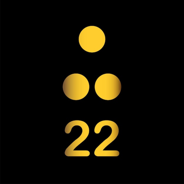 kleur goud maya cijfers icoon vector sjabloon logo trendy collectie plat ontwerp