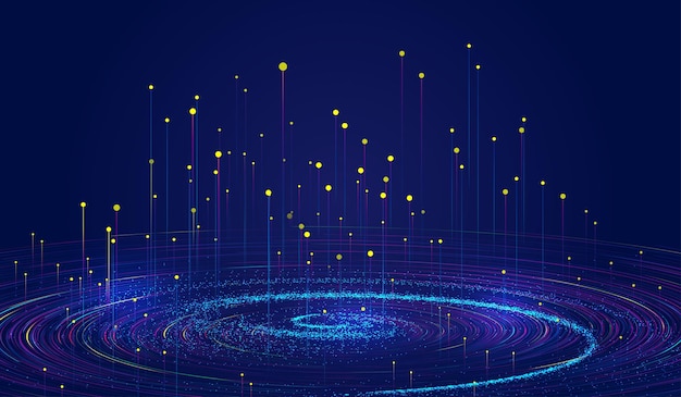 Kleur helix deeltjes ray Internet technologie big data achtergrond