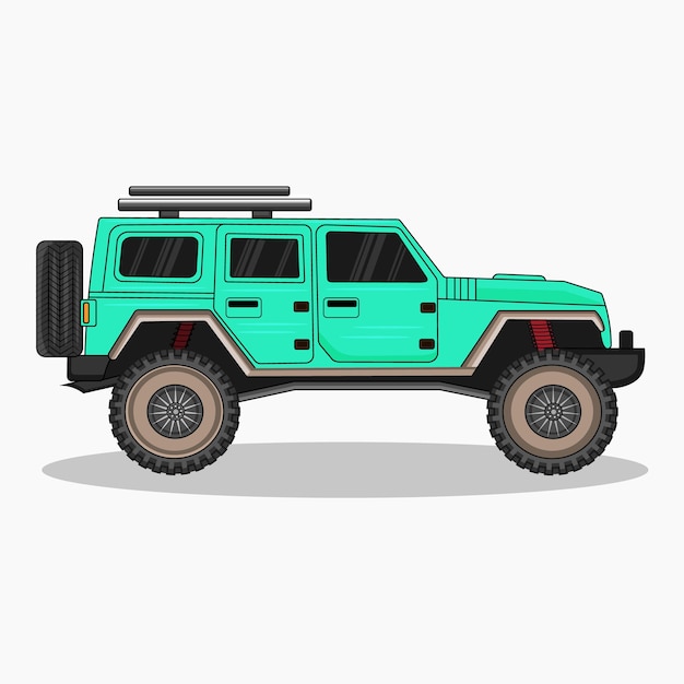 Vector kleur jeep model vector kunst