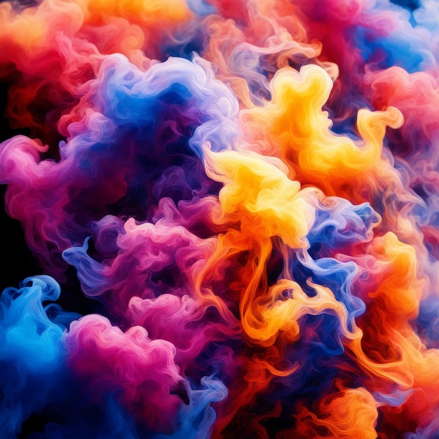 Vector kleur rook serie abstracte abstractie van levendige verf en levendige kleuren voor het ontwerp ar