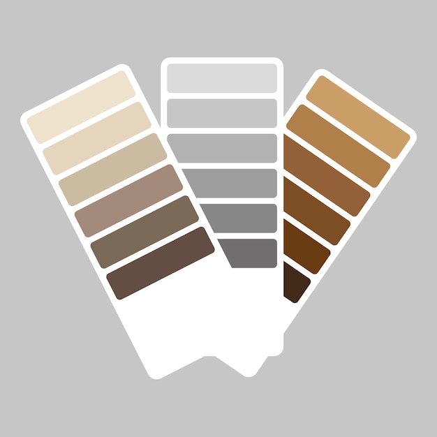 Kleur sample vector Neutrale palette illustratie Beige bruin grijs Ontwerp voorbeeld grafisch