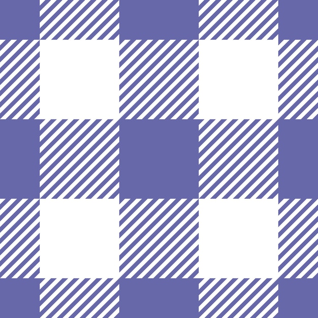 Kleur van het jaar 2022 zeer peri naadloze geruite patroon vectorillustratie Tartan