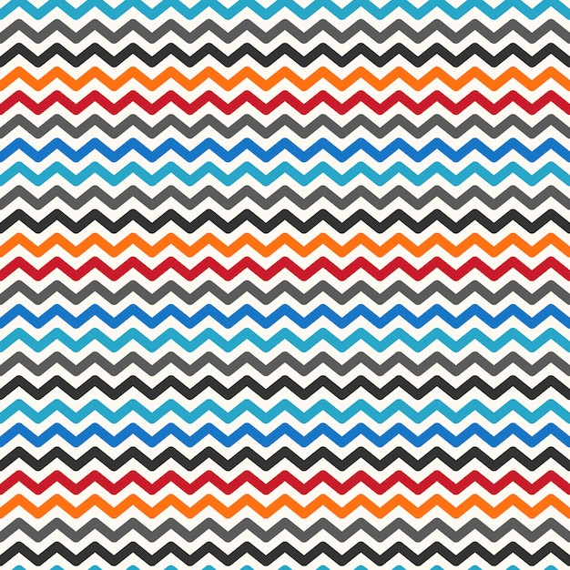 Vector kleur zigzag naadloos patroon