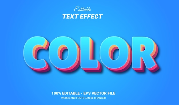 Kleurbewerkbare 3D-teksteffect