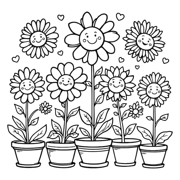 Kleurblad voor kinderen Zwart-wit illustratie voor kleurboek