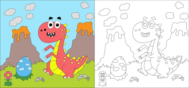 Kleurboek dino voor kinderen