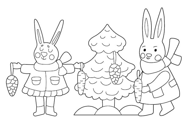 kleurboek van konijnen