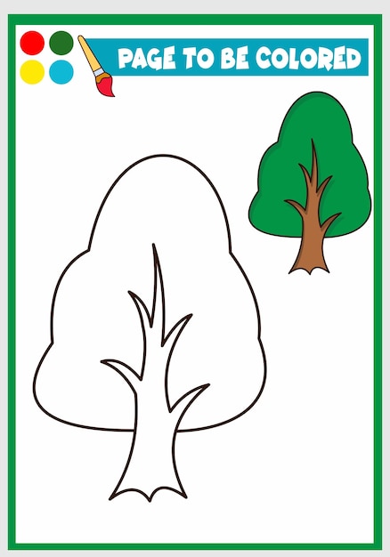 Kleurboek voor kind de bomen