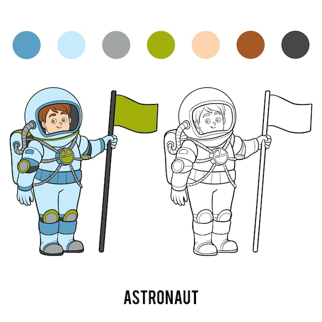 Kleurboek voor kinderen, Astronaut