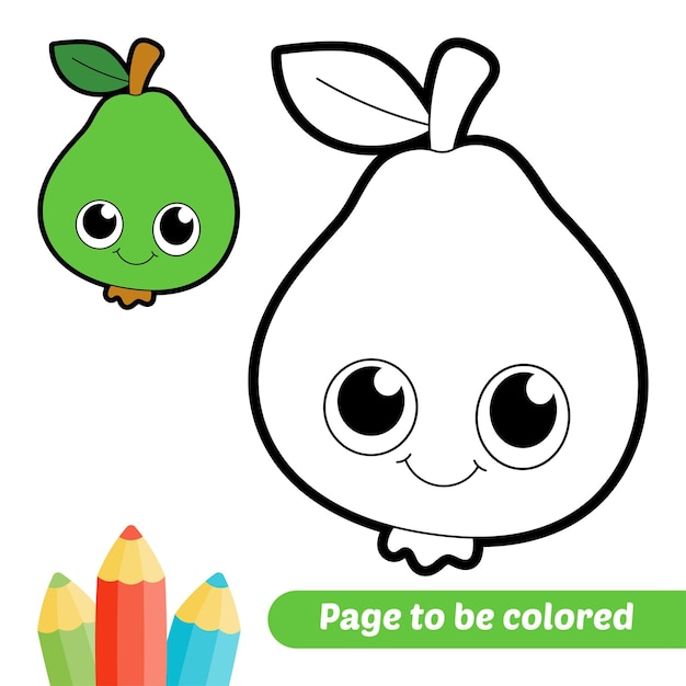 Kleurboek voor kinderen guave vector
