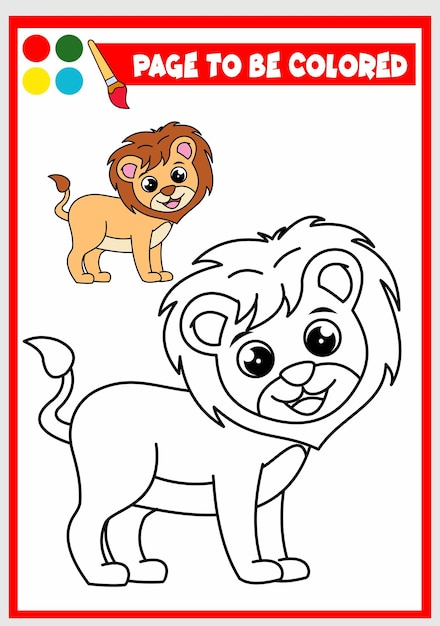 Kleurboek voor kinderen leeuw