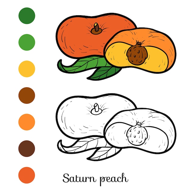 Kleurboek voor kinderen, Saturnus perzik