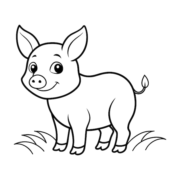 kleurboek voor varkens voor kinderen