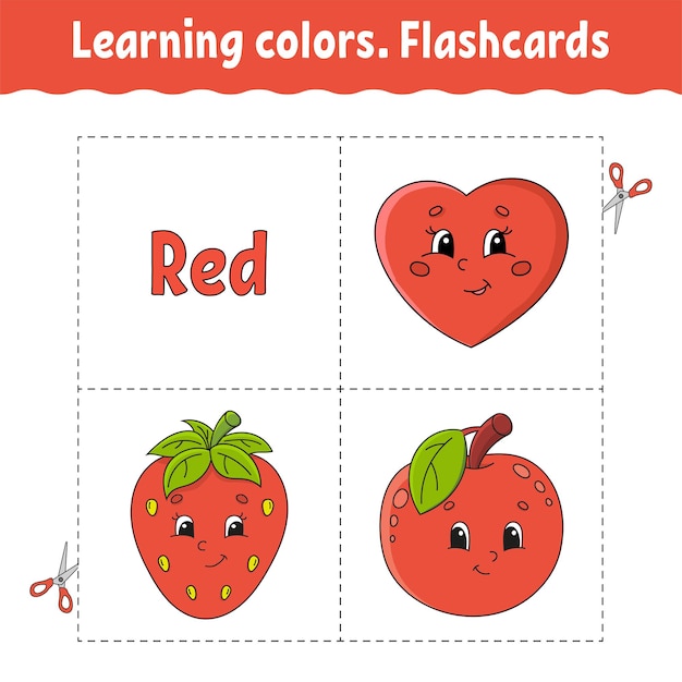 Kleuren leren. Flashcard voor kinderen.