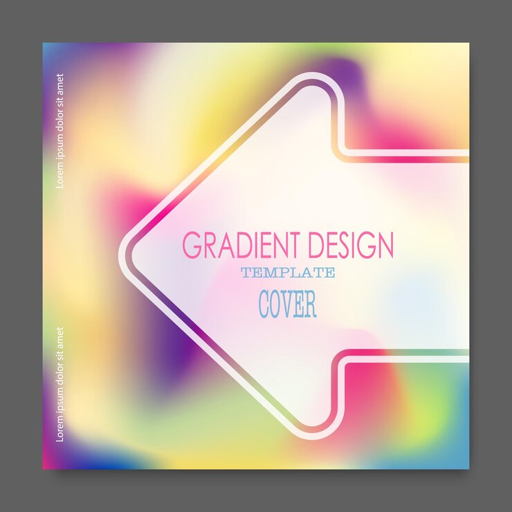 Vector kleurige gradiënt met vervaagde elementen een sjabloon voor een moderne coverbanner en titelpagina een idee voor het bedrijfsontwerp van een brochure, rapport, boekje of presentatie aantrekkelijke stijl