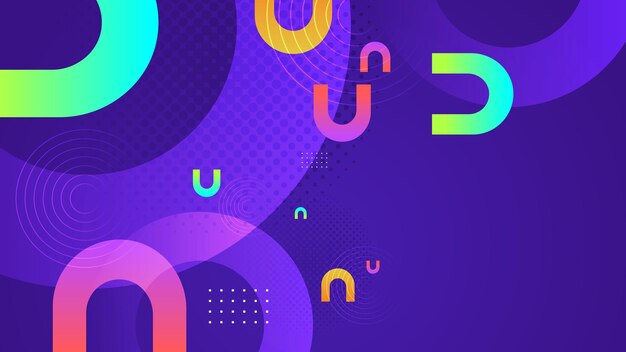 Kleurige moderne abstracte achtergrond geometrische met dynamische vormen compositie Vector illustratie