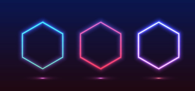 Kleurige neonlichten flikkeren in groen, blauw, wit, roze en violet op een abstracte achtergrond