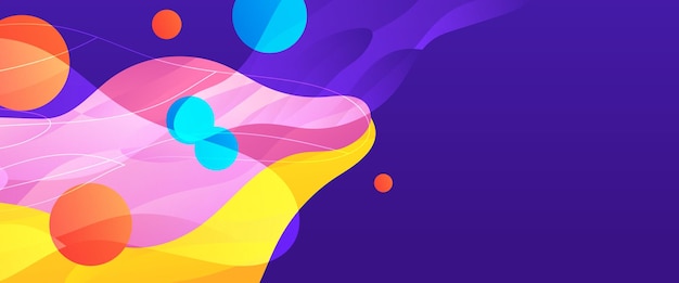 Kleurige vectorgradiënt abstracte banner met vormen elementen Voor achtergrond presentatie achtergrond behang banner brochure web lay-out en cover