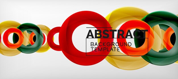 Kleurige vectorringen geometrische abstracte achtergrond moderne geometrische patroonontwerp bedrijfs- of technologiepresentatie ontwerp sjabloon brochure of flyer patroon of geometrische webbanner